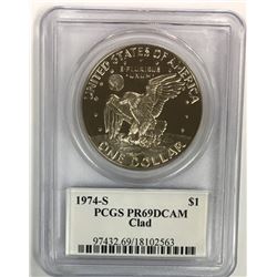 1974-S IKE CLAD DOLLARS PCGS PR69