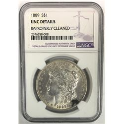 1889 MORGAN DOLLARS NGC UNC