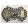 Image 1 : 2-1ozt .999 SILVER ROUNDS IN BELT BUCKLE