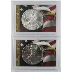 1989 & 2001 .999 SILVER ONE OUNCE EAGLE