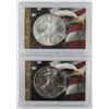 Image 1 : 1989 & 2001 .999 SILVER ONE OUNCE EAGLE