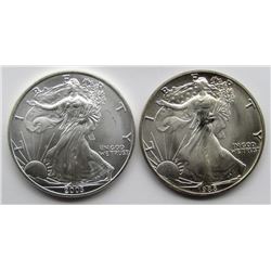 2003 & 1988 AMERICAN SILVER EAGLES
