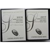 Image 4 : 2016 & 2017 PROOF AMERICAN SILVER EAGLES