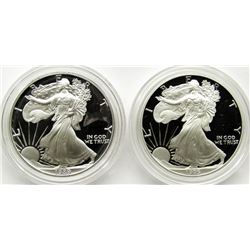1989 & 1995 PROOF AMERICAN SILVER EAGLES
