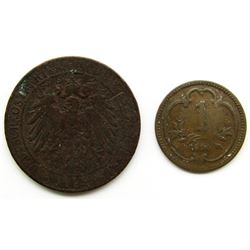 1892 & 1894 FOREIGN COPPER COINS