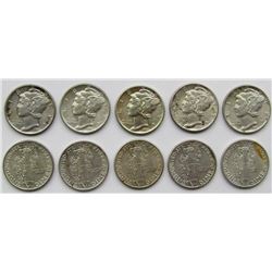 10 - 1941 MERCURY DIMES AU/BU