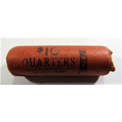 1964-D WASHINGTON QTR BU ROLL - ORIGINAL