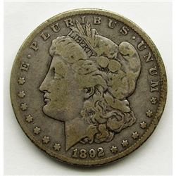 1892-CC MORGAN DOLLAR GOOD+