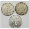Image 1 : 3-AU/UNC MORGAN DOLLARS:  1885, 1890, 1904-O