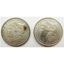 1896 & 1897 MORGAN DOLLAR AU