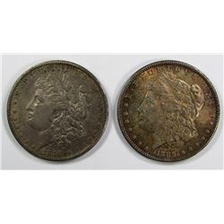 1889 & 1890 MORGAN DOLLARS AU TONED