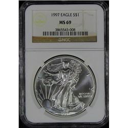 1997 AMERICAN SILVER EAGLE NGC MS 69