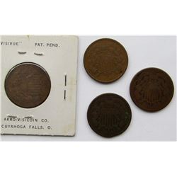 4- TWO CENT PIECES