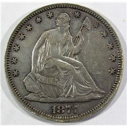 1877 SEATED HALF DOLLAR VF/XF