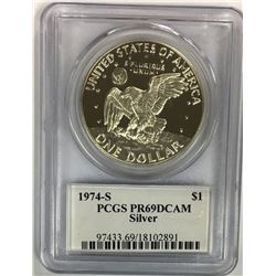 1974-S IKE SILVER DOLLARS PCGS PR69