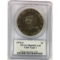 1976-S IKE CLAD DOLLARS PCGS PR69