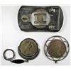 Image 2 : 3 - PEACE DOLLARS: 1922 IN BEZEL, 1924 BELT BUCKLE