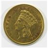 Image 1 : 1854 $3 INDIAN PRINCESS GOLD COIN
