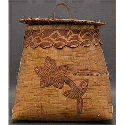 WOODLANDS INDIAN BIRCH BARK CONTAINER
