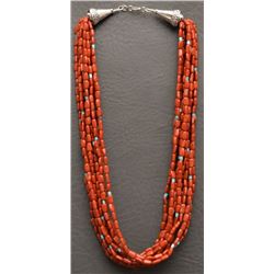 PUEBLO INDIAN CORAL NECKLACE