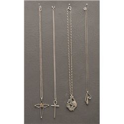 FOUR PUEBLO NECKLACES