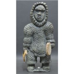 ESKIMO INDIAN SOAP STONE CARVED FIGURE
