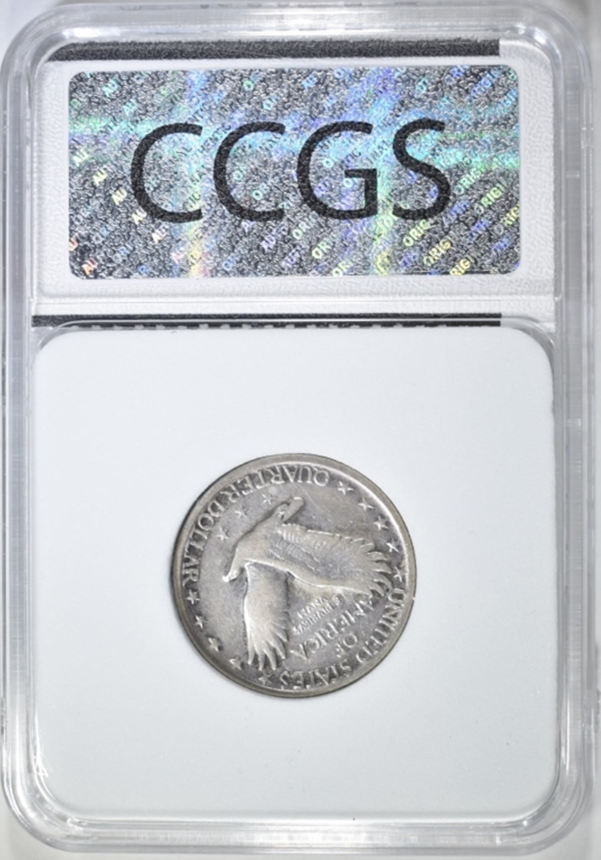1918-17-S STANDING LIBERTY QUARTER CCGS VF+
