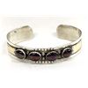 Image 1 : Native American Navajo Sterling Amethyst Bracelet