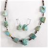 Image 1 : Navajo Turquoise Nugget Necklace & Earrings