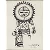 Image 1 : 1991 Original Hopi Pen and Ink by Lomahinma