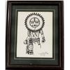 Image 3 : 1991 Original Hopi Pen and Ink by Lomahinma