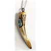 Image 1 : Antler & Turquoise Pendant on Sterling Chain