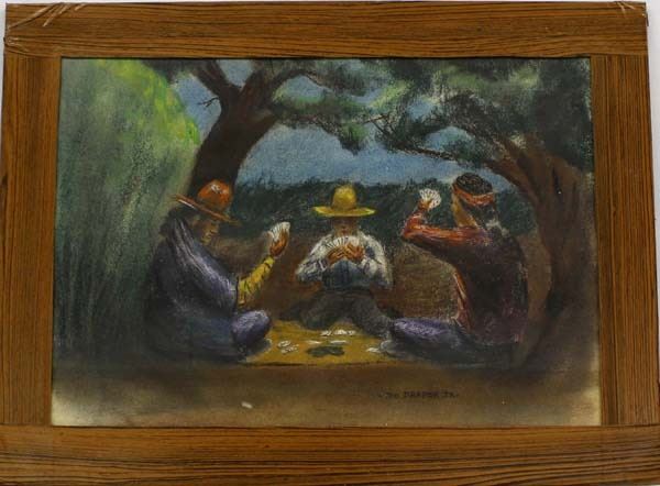 Original Navajo Pastel Picture by Ted Draper, Jr.