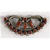 Image 1 : Native American Zuni Sterling Coral Pin