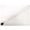 Image 2 : Sterling Onyx and Moonstone Pendant Necklace