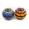 Image 1 : 2 Beaded Wood Lidded Boxes by Kills Thunder