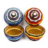 Image 2 : 2 Beaded Wood Lidded Boxes by Kills Thunder