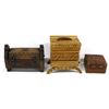 Image 3 : 3 Ethnic Lidded Wood Boxes