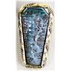 Image 2 : Sterling & Carved Turquoise Clip On Earrings