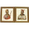 Image 1 : Pair of Vintage Native American Chief Prints