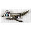 Image 1 : Vintage Navajo Sterling Turquoise Roadrunner Pin