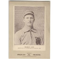 Herman Long 1902 W600 Cabinet Photo Baseball Card