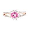 Image 2 : 1.42 ctw Pink Sapphire And Diamond Ring - 14KT Rose Gold