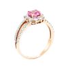 Image 4 : 1.42 ctw Pink Sapphire And Diamond Ring - 14KT Rose Gold