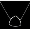 CZ Triangle Pendant Necklace - 925 Silver
