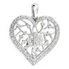 14k White Gold 0.52CTW Diamond Pendant, (I1-I2/H-I)