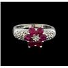 Image 2 : 1.92 ctw Ruby and Diamond Ring - 14KT White Gold