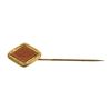 Gold Stone Stick Pin - Yellow Gold Plated