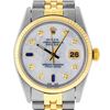 Rolex Mens 2 Tone 14K MOP Diamond 36MM Datejust Wristwatch