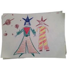Knowing Screen Used Children's Drawings Movie Props